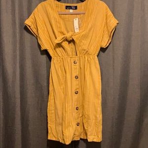 Yellow Front Tie Dress from Francesca’s